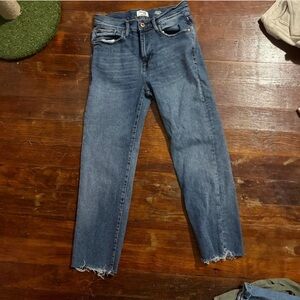 Kensie Distressed Blue Ankle Jeans